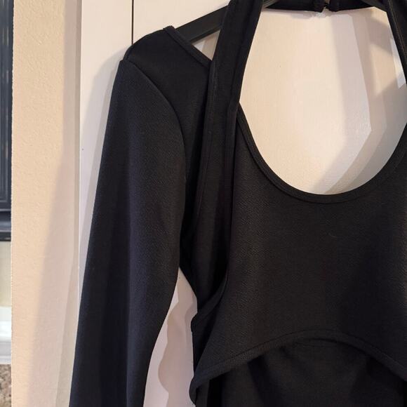 NWT Anthropologie Ponte Cutout Mini Dress Little Black Dress Knit Size Small - Picture 5 of 9